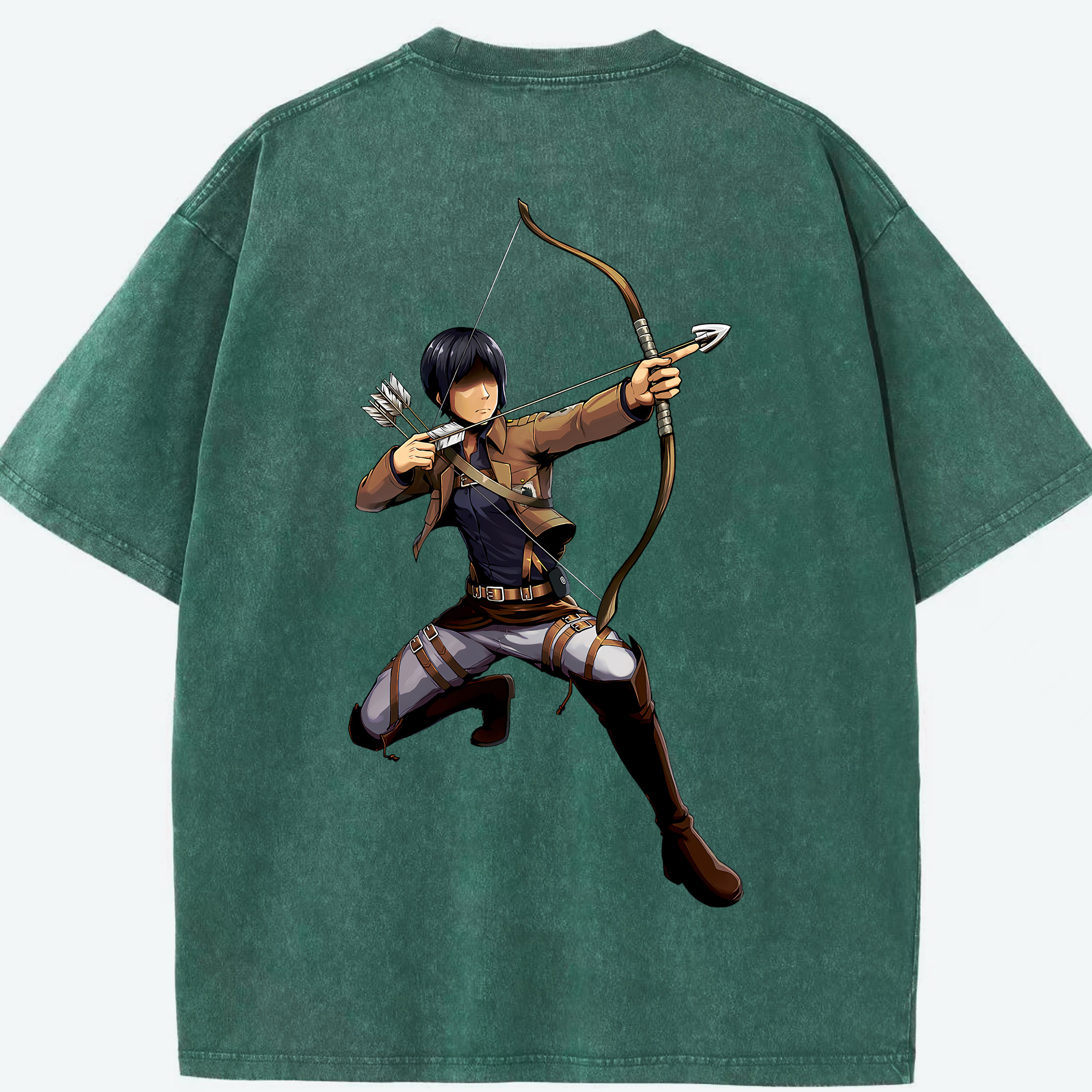 （画像用） 進撃の巨人 Attack on Titan 綿100% ヴィンテージ風 半袖Tシャツ（背面プリント）
